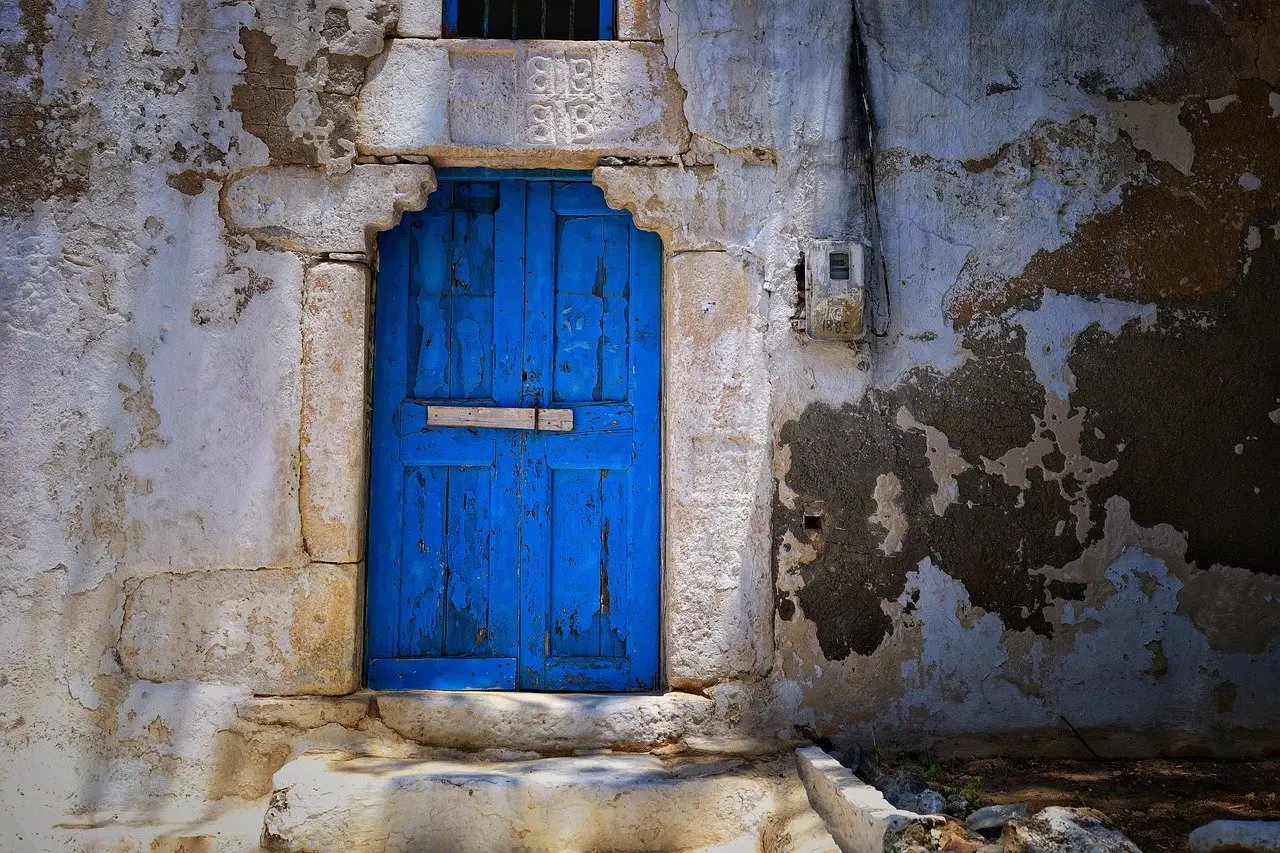 door, blue door, wall, greece, historic center, cyclades, naxos, wall, wall, wall, wall, wall